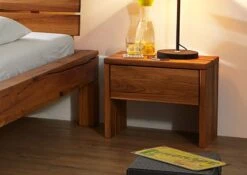 Table De Nuit 50x34 Coeur De Hêtre Huilé Hêtre Naturel KRAKAU #110