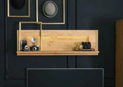 Étagère Murale 123x25 Chêne Sauvage Huilé Bois Naturel CARDIFF #150