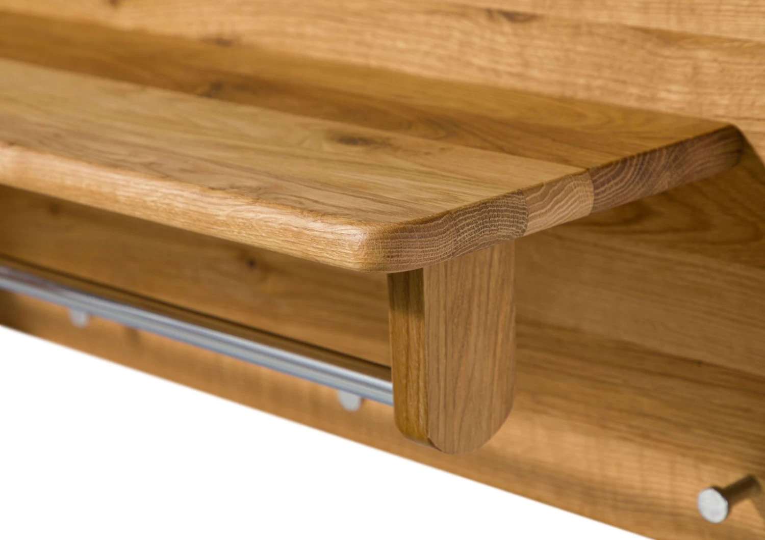 Portemanteau 81x24 Chêne Sauvage Huilé Bois Naturel LINZ #15 6 Portemanteau 81x24 Chêne Sauvage Huilé Bois Naturel LINZ #15 – Image 6