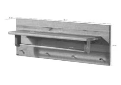 Portemanteau 81x24 Chêne Sauvage Huilé Bois Naturel LINZ #15 15 Portemanteau 81x24 Chêne Sauvage Huilé Bois Naturel LINZ #15 -Massivmoebel24 06 900 445 0015 8