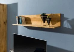 Étagère Murale 120x22x24cm - Bois De Chêne Sauvage Naturel Huilé - KENT #112