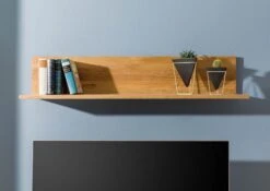 Étagère Murale 120x22x24cm - Bois De Chêne Sauvage Naturel Huilé - KENT #112 -Massivmoebel24 06 900 484 0012 3