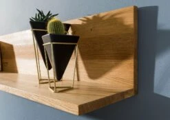 Étagère Murale 120x22x24cm - Bois De Chêne Sauvage Naturel Huilé - KENT #112 -Massivmoebel24 06 900 484 0012 4