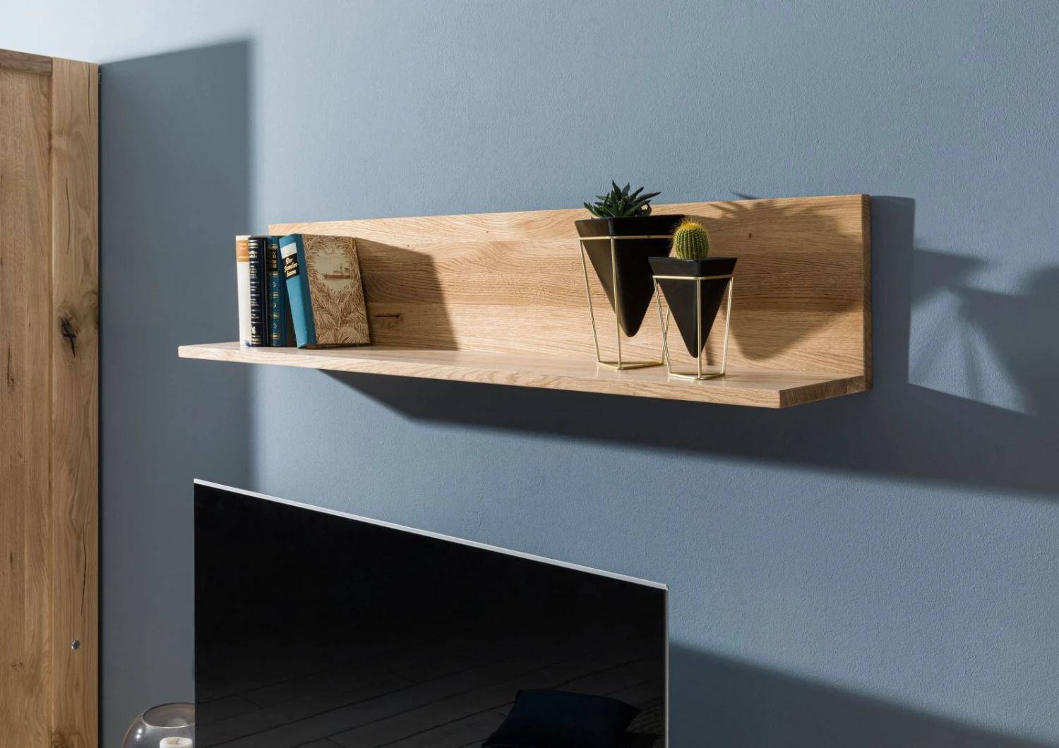 Étagère Murale Chêne Sauvage 120x22x24 Blanchi Huilé KENT # 212 1 Étagère Murale Chêne Sauvage 120x22x24 Blanchi Huilé KENT # 212