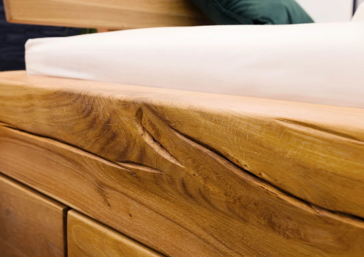 Lit Double Avec Tiroirs 160x200 Chêne Sauvage Huilé Bois Naturel JANGALI #619 6 Lit Double Avec Tiroirs 160x200 Chêne Sauvage Huilé Bois Naturel JANGALI #619 – Image 6