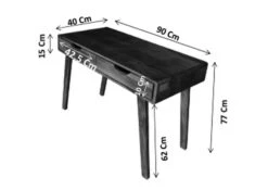 Coiffeuse 90x40 Palissandre Laqué Noisette MALMÖ 2 #114 10 Coiffeuse 90x40 Palissandre Laqué Noisette MALMÖ 2 #114 -Massivmoebel24 09 100 220 0014 8