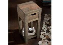 Table D'appoint 29x29 Palissandre Huilé Gris Taupe NATURE GREY #31 8 Table D'appoint 29x29 Palissandre Huilé Gris Taupe NATURE GREY #31 -Massivmoebel24 09 100 550 0031 3