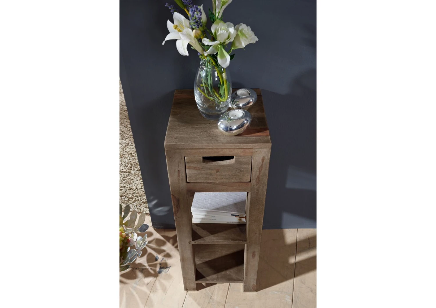 Table D'appoint 29x29 Palissandre Huilé Gris Taupe NATURE GREY #32 2 Table D'appoint 29x29 Palissandre Huilé Gris Taupe NATURE GREY #32 – Image 2