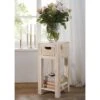 Table D'appoint 29x29 Acacia Blanchi Blanc NATURE WHITE #31