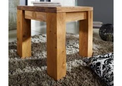 Tabouret 45x45 Palissandre Huilé Brun NATURE BROWN #108 -Massivmoebel24 09 100 554 1034 4