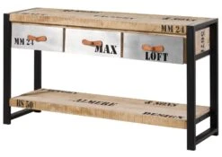 Console 140x40 Manguier Brut Imprimé Bois Naturel FACTORY #134 17 Console 140x40 Manguier Brut Imprimé Bois Naturel FACTORY #134 -Massivmoebel24 09 100 559 0134 9