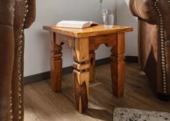 Tabouret 42x42 Acacia Laqué Miel OXFORD #0601
