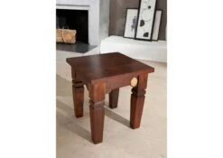 Tabouret 42x42 Acacia Laqué Nougat OXFORD #601 -Massivmoebel24 09 100 620 9101 3