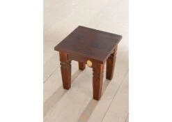 Tabouret 42x42 Acacia Laqué Nougat OXFORD #601 -Massivmoebel24 09 100 620 9101 4