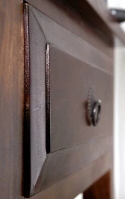 Table D'appoint 60x40 Acacia Laqué Nougat OXFORD #907 -Massivmoebel24 09 100 620 9607 6