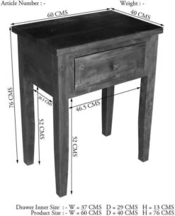 Table D'appoint 60x40 Acacia Laqué Nougat OXFORD #907 -Massivmoebel24 09 100 620 9607 8