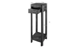 Table D'appoint 30x30 Palissandre Teinté Smoked Cherry TORONTO #113 -Massivmoebel24 09 100 665 1013 08