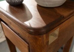 Table D'appoint 30x30 Palissandre Ciré Noisette TORONTO #213 -Massivmoebel24 09 100 665 1013 5