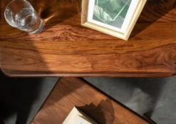 Table D'appoint 59x30 Palissandre Ciré Noisette TORONTO #244 -Massivmoebel24 09 100 665 1044 5