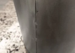 Table D'appoint 42x42 Manguier Laqué Gris HEAVY INDUSTRY #159 -Massivmoebel24 09 100 677 0159 5