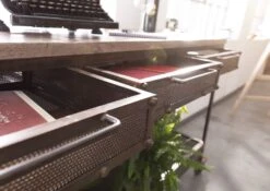 Console 150x45 Manguier Laqué Brun HEAVY INDUSTRY #221 -Massivmoebel24 09 100 677 0209 5