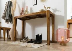 ANCONA #103 Table Console En Bois De Sheesham - Laqué / Brun 120x42x80 13 ANCONA #103 Table Console En Bois De Sheesham - Laqué / Brun 120x42x80 -Massivmoebel24 09 100 699 0003 04