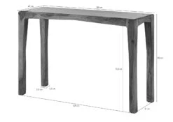 ANCONA #103 Table Console En Bois De Sheesham - Laqué / Brun 120x42x80 17 ANCONA #103 Table Console En Bois De Sheesham - Laqué / Brun 120x42x80 -Massivmoebel24 09 100 699 0003 08 1