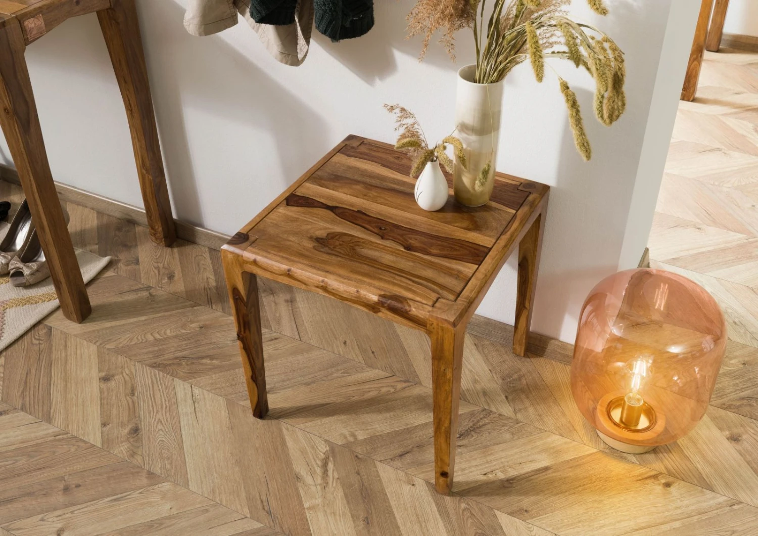 ANCONA #111 Table Basse En Bois De Sheesham - Laqué / Marron 50x50x50 2 ANCONA #111 Table Basse En Bois De Sheesham - Laqué / Marron 50x50x50 – Image 2