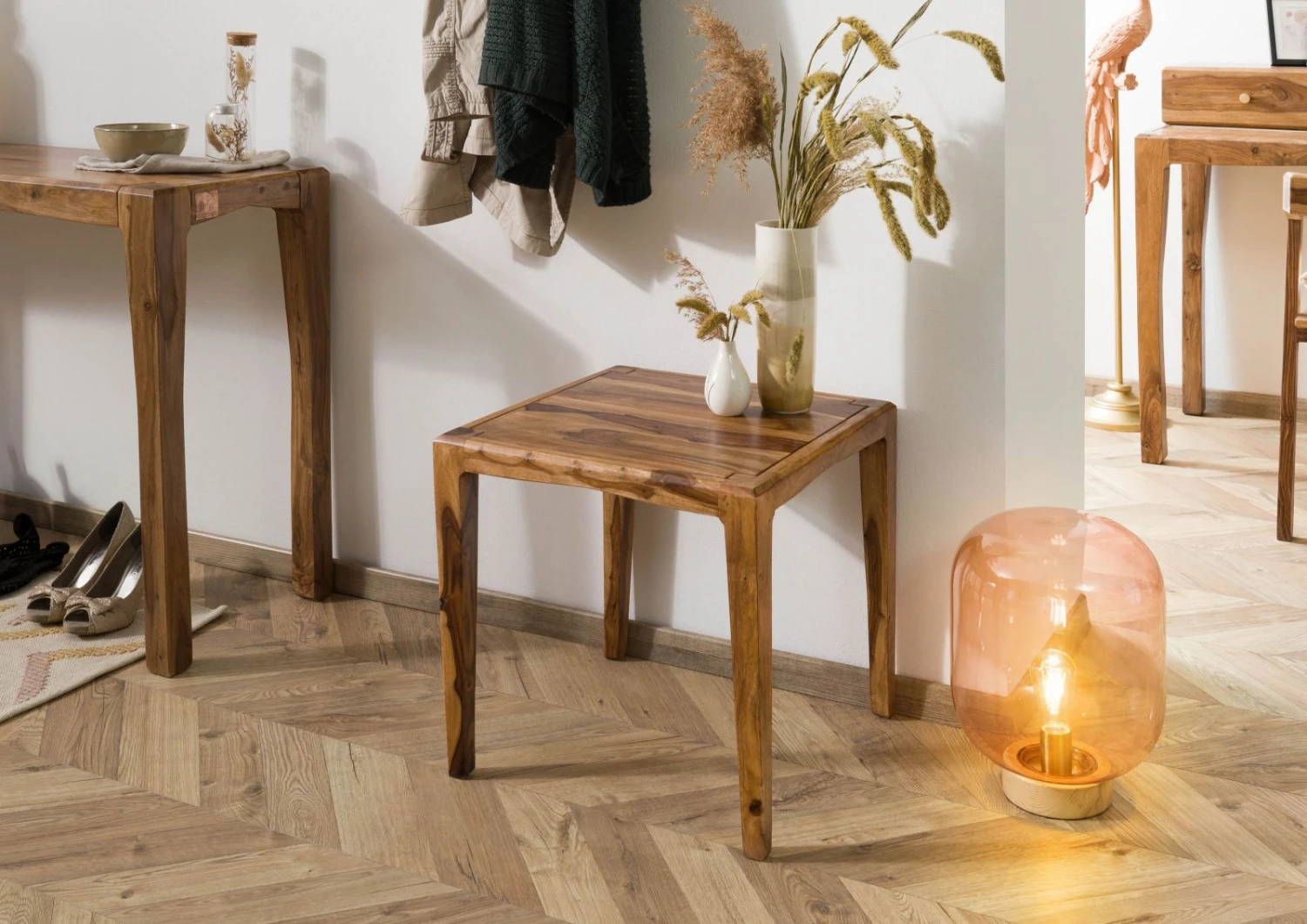 ANCONA #111 Table Basse En Bois De Sheesham - Laqué / Marron 50x50x50 3 ANCONA #111 Table Basse En Bois De Sheesham - Laqué / Marron 50x50x50 – Image 3