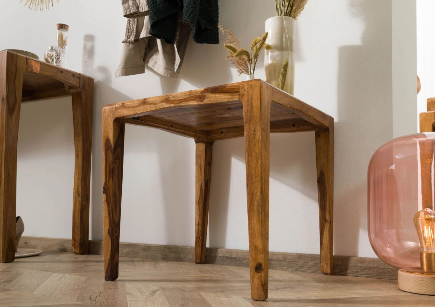 ANCONA #111 Table Basse En Bois De Sheesham - Laqué / Marron 50x50x50 4 ANCONA #111 Table Basse En Bois De Sheesham - Laqué / Marron 50x50x50 – Image 4