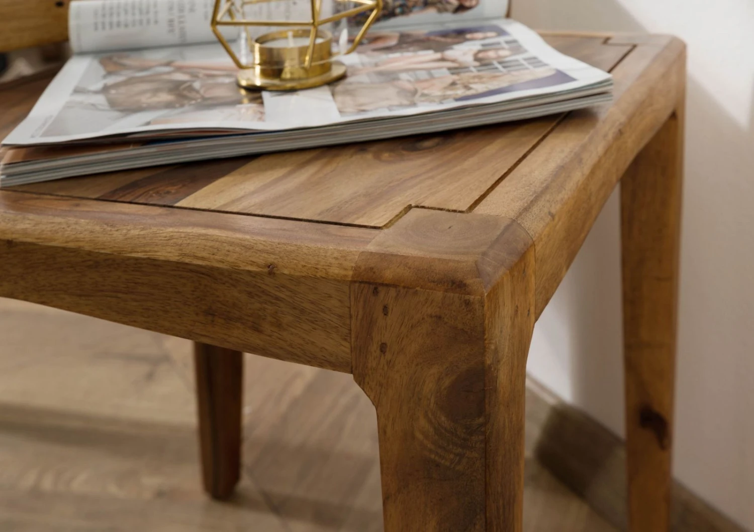 ANCONA #112 Table D'appoint En Bois De Sheesham - Laqué / Marron 50x50x50 6 ANCONA #112 Table D'appoint En Bois De Sheesham - Laqué / Marron 50x50x50 – Image 6