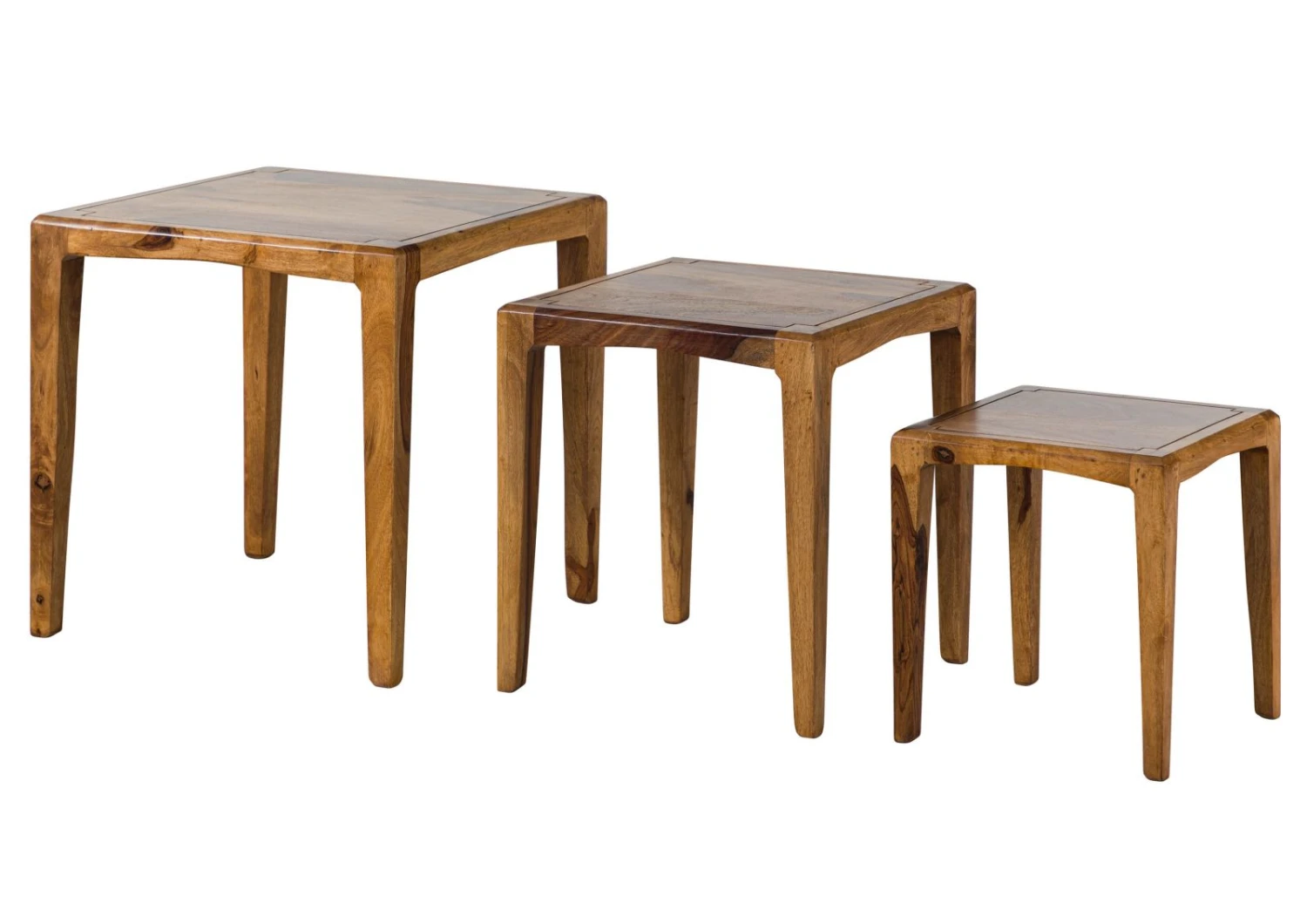 ANCONA #112 Table D'appoint En Bois De Sheesham - Laqué / Marron 50x50x50 9 ANCONA #112 Table D'appoint En Bois De Sheesham - Laqué / Marron 50x50x50 – Image 9