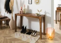 ANCONA #203 Table Console En Bois De Sheesham - Laqué / Marron Foncé 120x42x80 12 ANCONA #203 Table Console En Bois De Sheesham - Laqué / Marron Foncé 120x42x80 -Massivmoebel24 09 100 699 2004 03