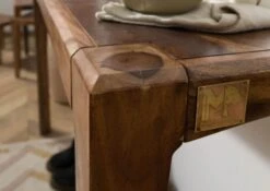 ANCONA #203 Table Console En Bois De Sheesham - Laqué / Marron Foncé 120x42x80 13 ANCONA #203 Table Console En Bois De Sheesham - Laqué / Marron Foncé 120x42x80 -Massivmoebel24 09 100 699 2004 04