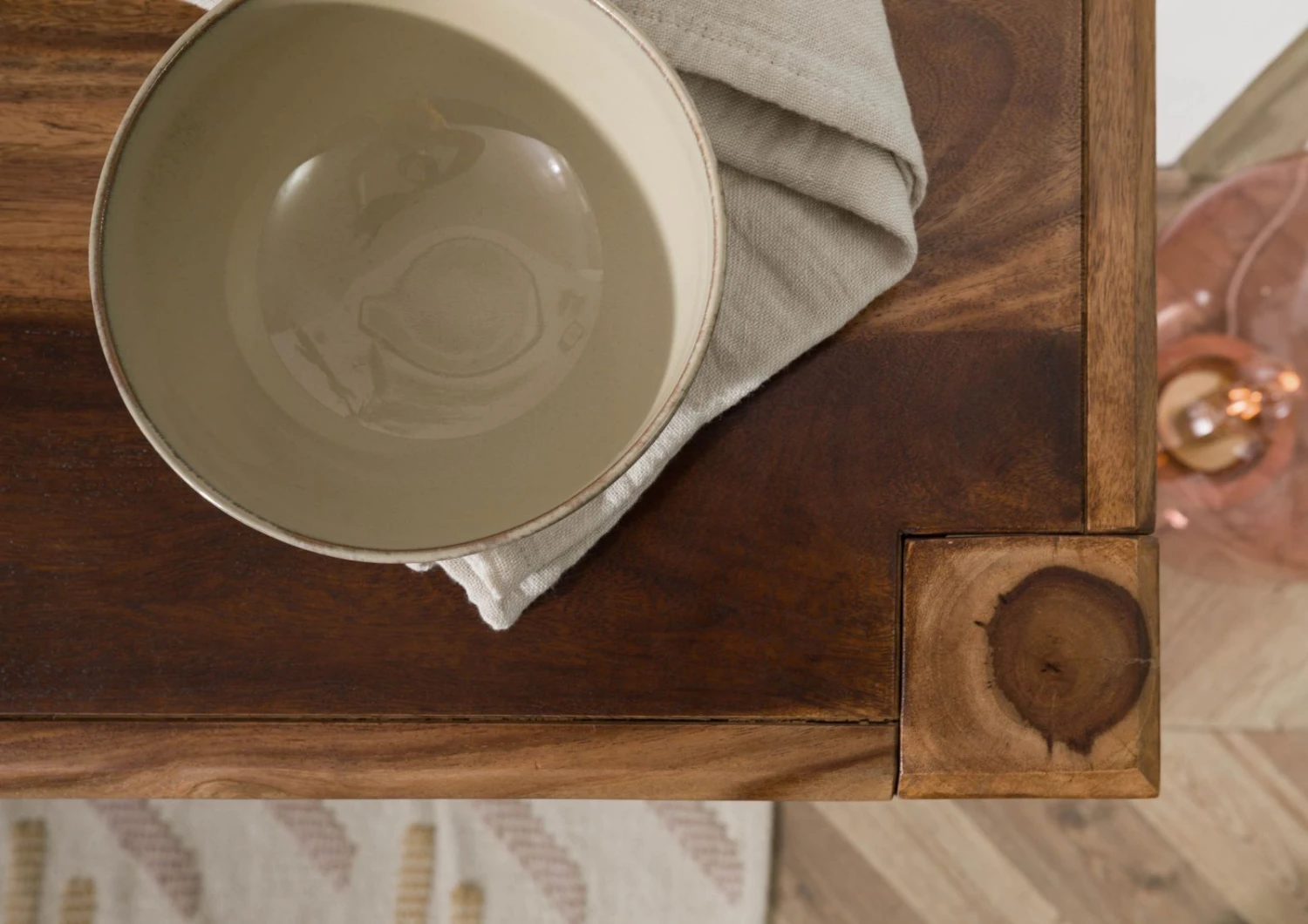 ANCONA #203 Table Console En Bois De Sheesham - Laqué / Marron Foncé 120x42x80 5 ANCONA #203 Table Console En Bois De Sheesham - Laqué / Marron Foncé 120x42x80 – Image 5