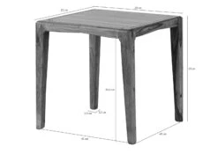 ANCONA #250 Table Basse En Bois De Sheesham - Laqué / Brun Foncé 50x50x50 17 ANCONA #250 Table Basse En Bois De Sheesham - Laqué / Brun Foncé 50x50x50 -Massivmoebel24 09 100 699 2050 08