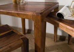 ANCONA #251 Table Basse En Bois De Sheesham - Laqué / Marron 50x50x50 14 ANCONA #251 Table Basse En Bois De Sheesham - Laqué / Marron 50x50x50 -Massivmoebel24 09 100 699 2051 05