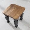 Tabouret 45x45 Palissandre Laqué Marron / Noir NEW BOSTON #110