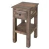 Table D'appoint 30x30 Palissandre Huilé Gris Taupe LEEDS #23