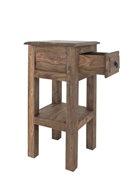 Table D'appoint 30x30 Palissandre Huilé Gris Taupe LEEDS #23 3 Table D'appoint 30x30 Palissandre Huilé Gris Taupe LEEDS #23 – Image 3