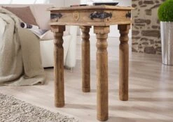 Table D'appoint 40x40 Palissandre Huilé Gris Taupe LEEDS #24 8 Table D'appoint 40x40 Palissandre Huilé Gris Taupe LEEDS #24 -Massivmoebel24 09 100 750 0729 3