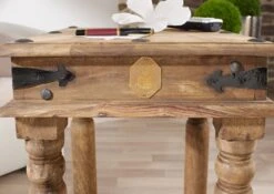 Table D'appoint 40x40 Palissandre Huilé Gris Taupe LEEDS #24 9 Table D'appoint 40x40 Palissandre Huilé Gris Taupe LEEDS #24 -Massivmoebel24 09 100 750 0729 4