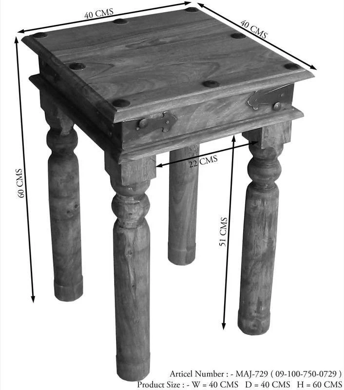 Table D'appoint 40x40 Palissandre Huilé Gris Taupe LEEDS #24 5 Table D'appoint 40x40 Palissandre Huilé Gris Taupe LEEDS #24 – Image 5