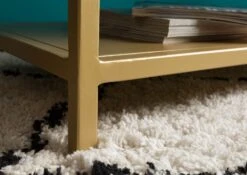 Table Basse 110x40 Manguier Huilé Gris Taupe DIAMOND #100 -Massivmoebel24 09 100 760 0001 6