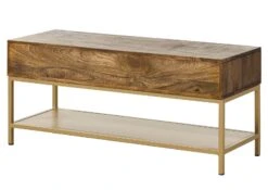Table Basse 110x40 Manguier Huilé Brun DIAMOND #200 19 Table Basse 110x40 Manguier Huilé Brun DIAMOND #200 -Massivmoebel24 09 100 760 1001 11