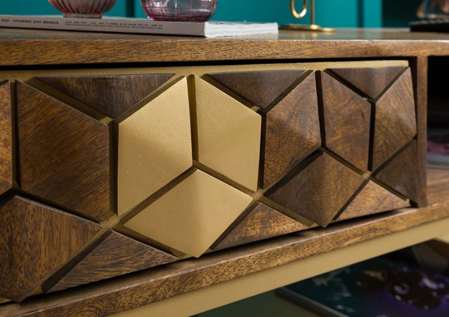 Table Basse 110x40 Manguier Huilé Brun DIAMOND #200 7 Table Basse 110x40 Manguier Huilé Brun DIAMOND #200 – Image 7