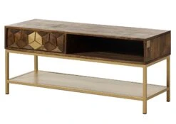 Table Basse 110x40 Manguier Huilé Brun DIAMOND #200 18 Table Basse 110x40 Manguier Huilé Brun DIAMOND #200 -Massivmoebel24 09 100 760 1001 9