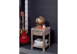 Table D'appoint 40x40 Palissandre Laqué Smoked Oak SYDNEY #236