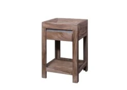 Table D'appoint 40x40 Palissandre Laqué Smoked Oak SYDNEY #236 -Massivmoebel24 09 100 778 0136 9