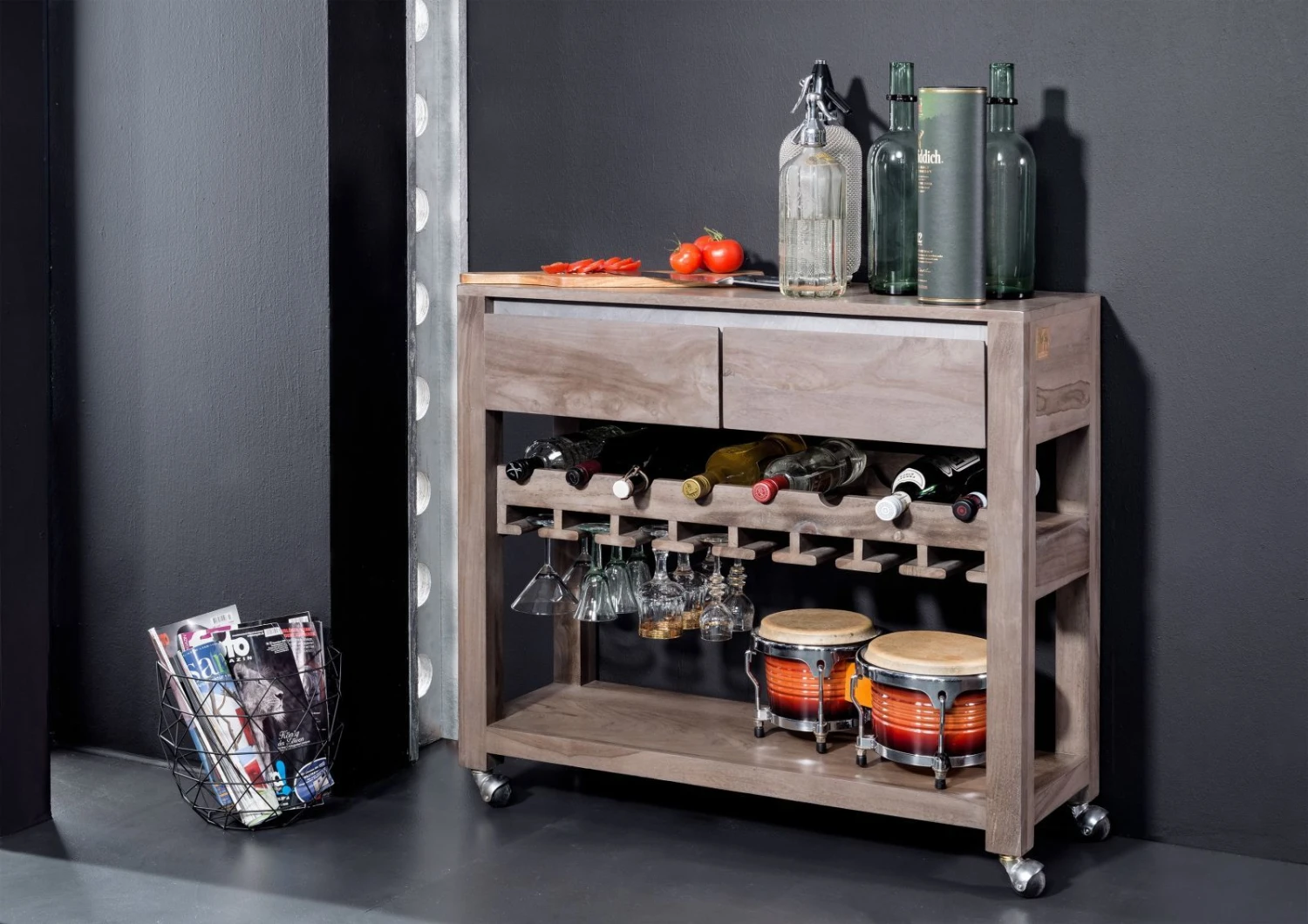 Desserte 90x33 Palissandre Laqué Smoked Oak SYDNEY #239 1 Desserte 90x33 Palissandre Laqué Smoked Oak SYDNEY #239